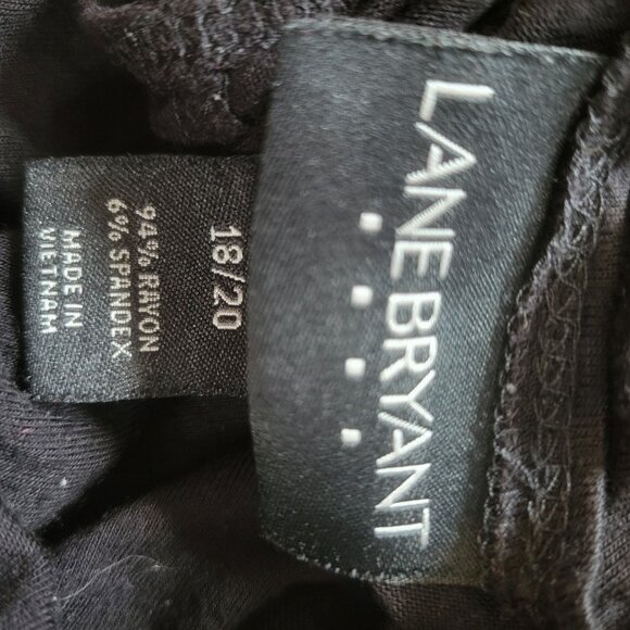 Lane Bryant Black Wrap Sleeveless Dress 18/20 Rayon & Spandex Blend - Picture 4 of 4